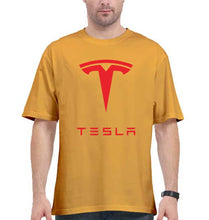 Load image into Gallery viewer, Tesla Oversized T-Shirt for Men-Golden Yellow-Ektarfa.online
