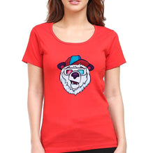 Load image into Gallery viewer, Bear T-Shirt for Women-Red-Ektarfa.online
