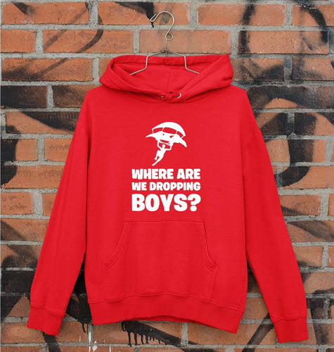 PUBG Where Are We Dropping Boys Unisex Hoodie for Men/Women-Red-Ektarfa.online