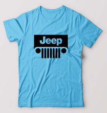 Load image into Gallery viewer, Jeep T-Shirt for Men-S(38 Inches)-Light Blue-Ektarfa.online
