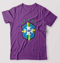 Load image into Gallery viewer, Brazil Football T-Shirt for Men-S(38 Inches)-Purple-Ektarfa.online

