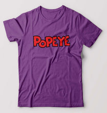 Load image into Gallery viewer, Popeye T-Shirt for Men-S(38 Inches)-Purple-Ektarfa.online
