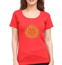 Load image into Gallery viewer, Supernatural T-Shirt for Women-XS(32 Inches)-Red-Ektarfa.online
