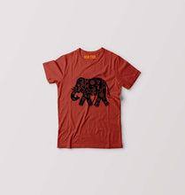 Load image into Gallery viewer, Elephant Kids T-Shirt for Boy/Girl-Brick Red-Ektarfa.online
