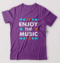 Load image into Gallery viewer, Music T-Shirt for Men-S(38 Inches)-Purple-Ektarfa.online
