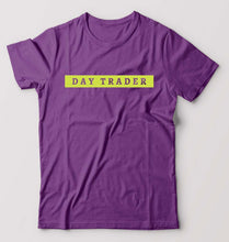 Load image into Gallery viewer, Day Trader Share Market T-Shirt for Men-S(38 Inches)-Purple-Ektarfa.online
