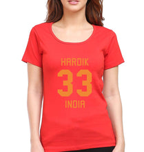 Load image into Gallery viewer, Hardik Pandya T-Shirt for Women-Red-Ektarfa.online
