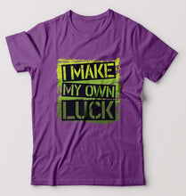Load image into Gallery viewer, Luck T-Shirt for Men-S(38 Inches)-Purple-Ektarfa.online
