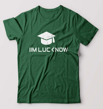 Load image into Gallery viewer, IIM L Lucknow T-Shirt for Men-S(38 Inches)-Bottle Green-Ektarfa.online
