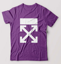 Load image into Gallery viewer, Off-white T-Shirt for Men-S(38 Inches)-Purple-Ektarfa.online
