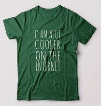 Load image into Gallery viewer, Internet T-Shirt for Men-Bottle Green-Ektarfa.online

