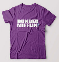 Load image into Gallery viewer, Dunder Mifflin T-Shirt for Men-S(38 Inches)-Purple-Ektarfa.online
