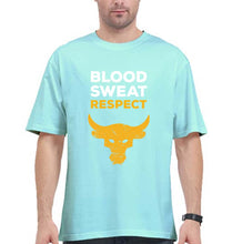Load image into Gallery viewer, Blood Sweat Respect Gym Oversized T-Shirt for Men-Mint-Ektarfa.online
