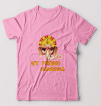 Load image into Gallery viewer, Ganpati JI(Ganesh) T-Shirt for Men-Light Baby Pink-Ektarfa.online
