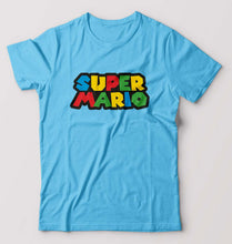 Load image into Gallery viewer, Super Mario T-Shirt for Men-S(38 Inches)-Light Blue-Ektarfa.online
