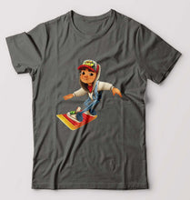 Load image into Gallery viewer, Subway Surfers T-Shirt for Men-S(38 Inches)-Charcoal-Ektarfa.online
