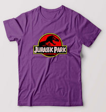 Load image into Gallery viewer, Jurassic Park T-Shirt for Men-S(38 Inches)-Purple-Ektarfa.online
