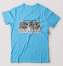 Load image into Gallery viewer, Sunil Gavaskar T-Shirt for Men-S(38 Inches)-Light Blue-Ektarfa.online
