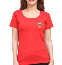 Load image into Gallery viewer, Argentina Footbal T-Shirt for Women-Red-Ektarfa.online
