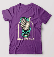 Load image into Gallery viewer, Stay Strong T-Shirt for Men-S(38 Inches)-Purple-Ektarfa.online
