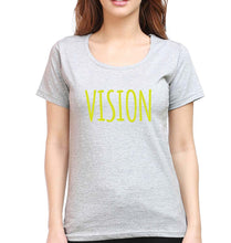 Load image into Gallery viewer, Vision T-Shirt for Women-XS(32 Inches)-Grey Melange-Ektarfa.online
