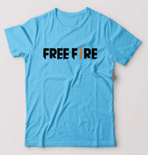 Load image into Gallery viewer, Free Fire T-Shirt for Men-S(38 Inches)-Light Blue-Ektarfa.online
