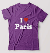 Load image into Gallery viewer, I Love Paris T-Shirt for Men-Purple-Ektarfa.online
