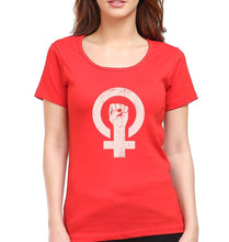 Load image into Gallery viewer, Feminist T-Shirt for Women-XS(32 Inches)-Red-Ektarfa.online
