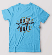 Load image into Gallery viewer, Rock N Roll T-Shirt for Men-S(38 Inches)-Light Blue-Ektarfa.online
