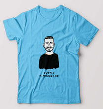 Load image into Gallery viewer, Justin Timberlake T-Shirt for Men-S(38 Inches)-Light Blue-Ektarfa.online
