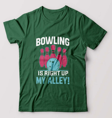 Bowling T-Shirt for Men-Bottle Green-Ektarfa.online