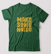 Load image into Gallery viewer, Make Some Noise T-Shirt for Men-S(38 Inches)-Bottle Green-Ektarfa.online
