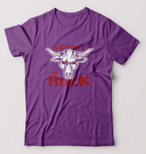 Load image into Gallery viewer, The Rock T-Shirt for Men-S(38 Inches)-Purple-Ektarfa.online
