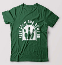 Load image into Gallery viewer, Bowling T-Shirt for Men-Bottle Green-Ektarfa.online
