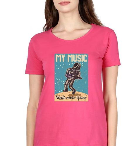 Music T-Shirt for Women-Pink-Ektarfa.online