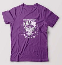 Load image into Gallery viewer, Khabib The Eagle Nurmagomedov T-Shirt for Men-S(38 Inches)-Purple-Ektarfa.online
