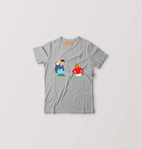 Tuca & Bertie Kids T-Shirt for Boy/Girl-Grey-Ektarfa.online