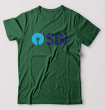 Load image into Gallery viewer, State Bank of India(SBI) T-Shirt for Men-S(38 Inches)-Dark Green-Ektarfa.online
