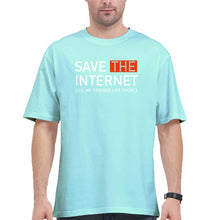 Load image into Gallery viewer, Internet Funny Oversized T-Shirt for Men-Mint-Ektarfa.online
