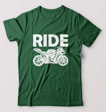 Load image into Gallery viewer, Ride Superbike T-Shirt for Men-Bottle Green-Ektarfa.online
