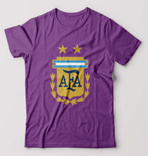 Load image into Gallery viewer, Argentina Football T-Shirt for Men-S(38 Inches)-Purple-Ektarfa.online
