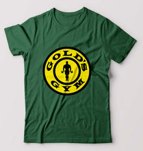 Load image into Gallery viewer, Gold&#39;s Gym T-Shirt for Men-S(38 Inches)-Bottle Green-Ektarfa.online
