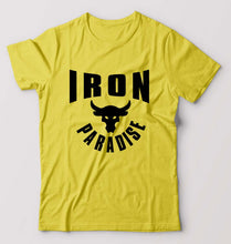 Load image into Gallery viewer, Iron Paradise T-Shirt for Men-S(38 Inches)-Yellow-Ektarfa.online
