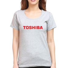 Load image into Gallery viewer, Toshiba T-Shirt for Women-XS(32 Inches)-Grey Melange-Ektarfa.online
