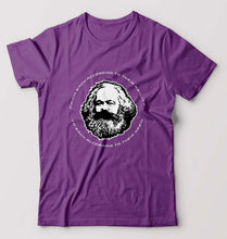 Load image into Gallery viewer, Karl Marx T-Shirt for Men-S(38 Inches)-Purple-Ektarfa.online
