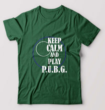 Load image into Gallery viewer, PUBG Keep Calm And Play Pubg T-Shirt for Men-Bottle Green-Ektarfa.online
