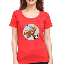 Load image into Gallery viewer, Tintin T-Shirt for Women-XS(32 Inches)-Red-Ektarfa.online
