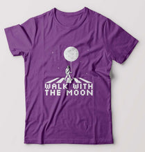 Load image into Gallery viewer, Moon Space T-Shirt for Men-S(38 Inches)-Purple-Ektarfa.online
