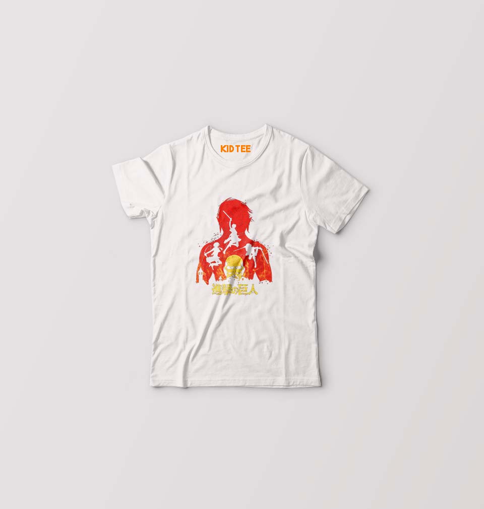 Attack on Titan Kids T-Shirt for Boy/Girl-White-Ektarfa.online