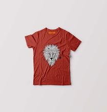 Load image into Gallery viewer, Lion Kids T-Shirt for Boy/Girl-0-1 Year(20 Inches)-brick red-Ektarfa.online

